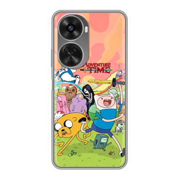 Силиконовый чехол на Huawei Nova 11 SE с принтом Adventure time Время приключений