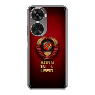 Силиконовый чехол на Huawei Nova 11 SE с принтом Флаг Герб СССР