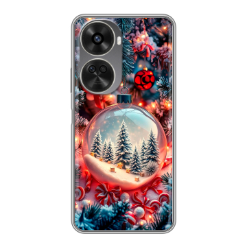 Силиконовый чехол на Huawei Nova 11 SE с принтом Новый год