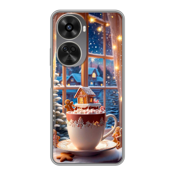 Силиконовый чехол на Huawei Nova 11 SE с принтом Новый год