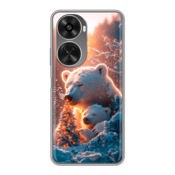 Силиконовый чехол на Huawei Nova 11 SE с принтом Новый год
