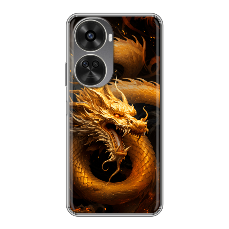 Силиконовый чехол на Huawei Nova 11 SE с принтом Золотой дракон Силиконовый чехол на Huawei Nova 11 SE с принтом Золотой дракон