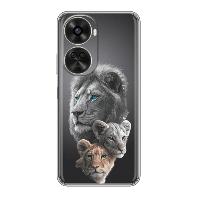 Силиконовый чехол на Huawei Nova 11 SE с принтом Львы Силиконовый чехол на Huawei Nova 11 SE с принтом Львы