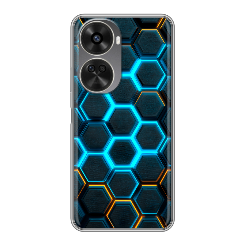 Силиконовый чехол на Huawei Nova 11 SE с принтом Неоновые соты Силиконовый чехол на Huawei Nova 11 SE с принтом Неоновые соты