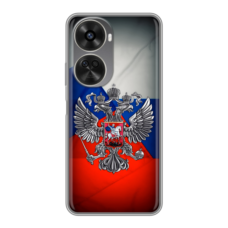 Силиконовый чехол на Huawei Nova 11 SE с принтом Флаг России Силиконовый чехол на Huawei Nova 11 SE с принтом Флаг России