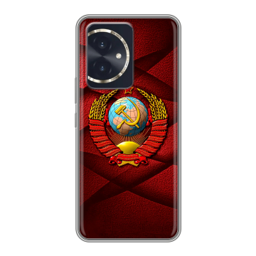 Силиконовый чехол на Honor 100 с принтом Герб СССР Силиконовый чехол на Honor 100 с принтом Герб СССР