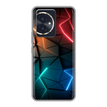 Силиконовый чехол на Honor 100 с принтом Абстракция неон Силиконовый чехол на Honor 100 с принтом Абстракция неон