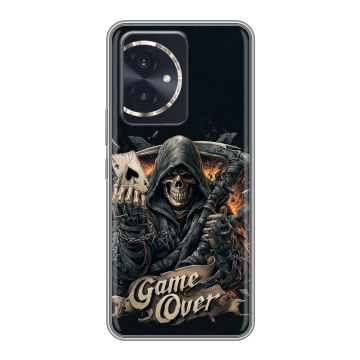 Силиконовый чехол на Honor 100 с принтом Скелет карты Силиконовый чехол на Honor 100 с принтом Скелет карты