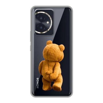 Силиконовый чехол на Honor 100 с принтом Медведь Силиконовый чехол на Honor 100 с принтом Медведь