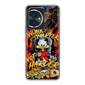 Силиконовый чехол на Honor 100 с принтом Дональд Дак Деньги Силиконовый чехол на Honor 100 с принтом Дональд Дак Деньги