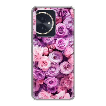 Силиконовый чехол на Honor 100 с принтом лавандовые розы