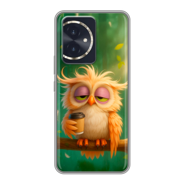 Силиконовый чехол на Honor 100 с принтом сова Силиконовый чехол на Honor 100 с принтом сова