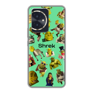 Силиконовый чехол на Honor 100 с принтом Шрек Shrek