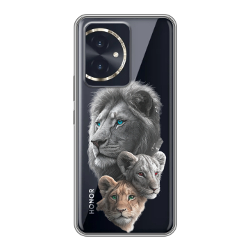 Силиконовый чехол на Honor 100 с принтом Львы