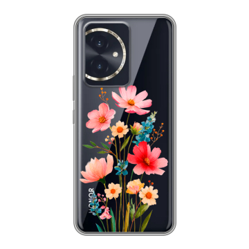 Силиконовый чехол на Honor 100 с принтом Цветы