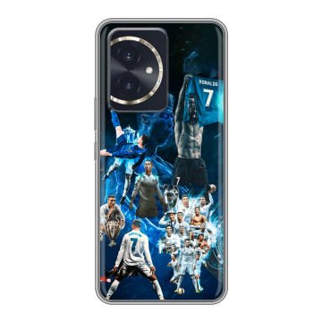 Силиконовый чехол на Honor 100 с принтом Реал Роналдо