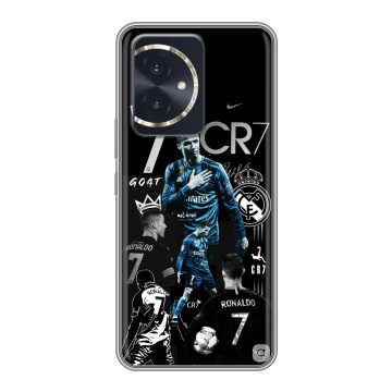 Силиконовый чехол на Honor 100 с принтом Реал Роналдо