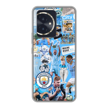 Силиконовый чехол на Honor 100 с принтом Man City Манчестер Сити Силиконовый чехол на Honor 100 с принтом Man City Манчестер Сити