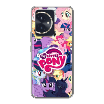 Силиконовый чехол на Honor 100 с принтом My little pony Дружба чудо Силиконовый чехол на Honor 100 с принтом My little pony Дружба чудо