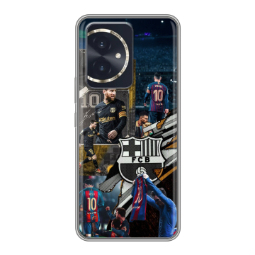 Силиконовый чехол на Honor 100 с принтом Messi Barcelona Силиконовый чехол на Honor 100 с принтом Messi Barcelona