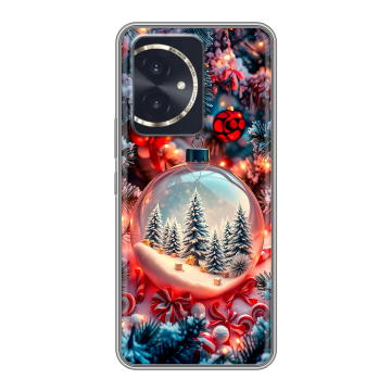 Силиконовый чехол на Honor 100 с принтом Новый год