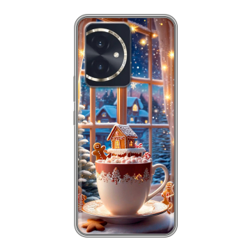 Силиконовый чехол на Honor 100 с принтом Новый год