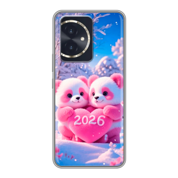 Силиконовый чехол на Honor 100 с принтом Новый год
