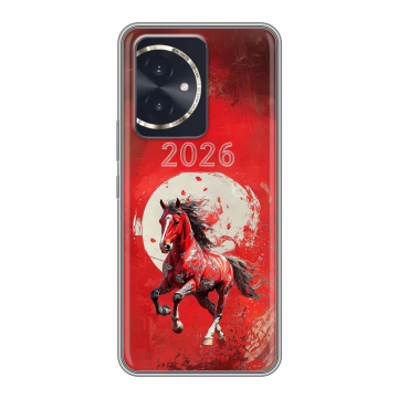 Силиконовый чехол на Honor 100 с принтом Новый год