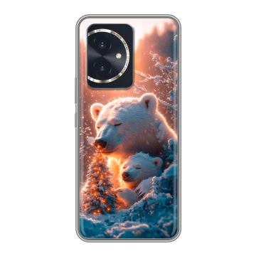Силиконовый чехол на Honor 100 с принтом Новый год