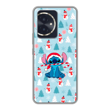 Силиконовый чехол на Honor 100 с принтом Стич Новый год