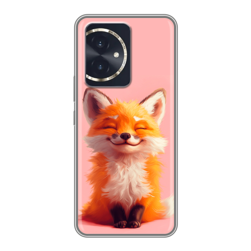 Силиконовый чехол на Honor 100 с принтом милая лиса Силиконовый чехол на Honor 100 с принтом милая лиса