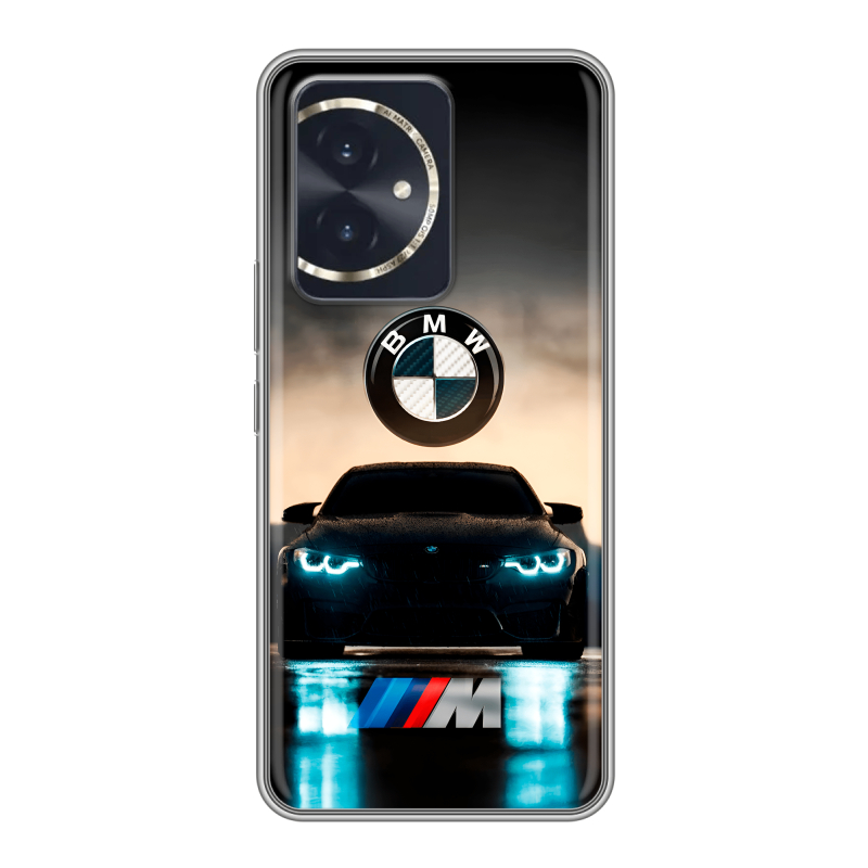 Силиконовый чехол на Honor 100 с принтом БМВ BMW Силиконовый чехол на Honor 100 с принтом БМВ BMW