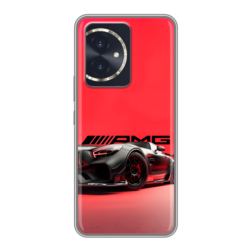 Силиконовый чехол на Honor 100 с принтом Мерседес Mercedes AMG Силиконовый чехол на Honor 100 с принтом Мерседес Mercedes AMG