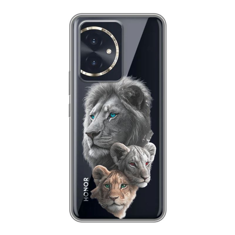 Силиконовый чехол на Honor 100 с принтом Львы Силиконовый чехол на Honor 100 с принтом Львы