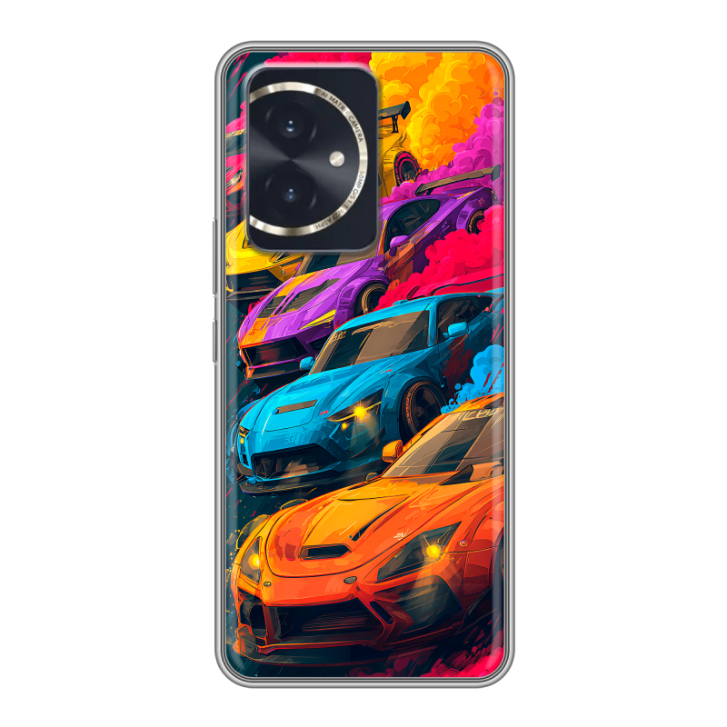 Силиконовый чехол на Honor 100 с принтом Тачки Силиконовый чехол на Honor 100 с принтом Тачки