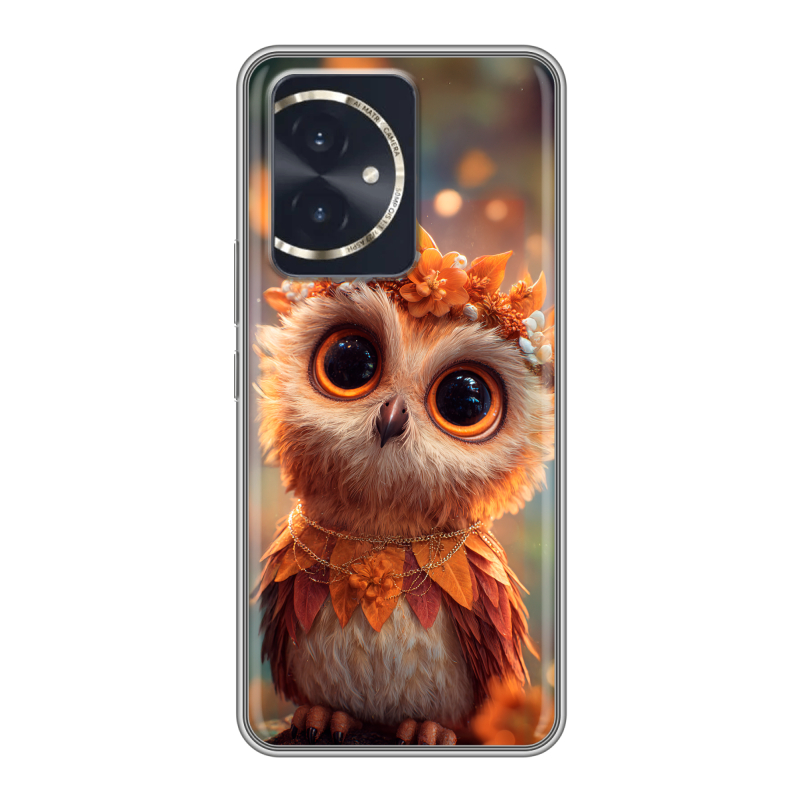 Силиконовый чехол на Honor 100 с принтом Милая сова Силиконовый чехол на Honor 100 с принтом Милая сова