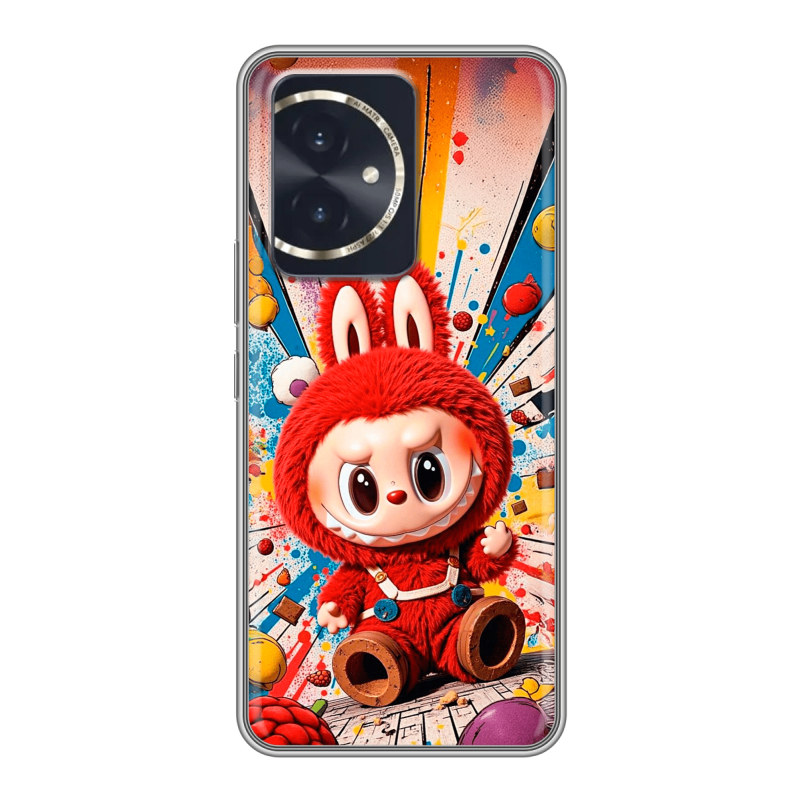 Силиконовый чехол на Honor 100 с принтом Labubu Лабубу Силиконовый чехол на Honor 100 с принтом Labubu Лабубу