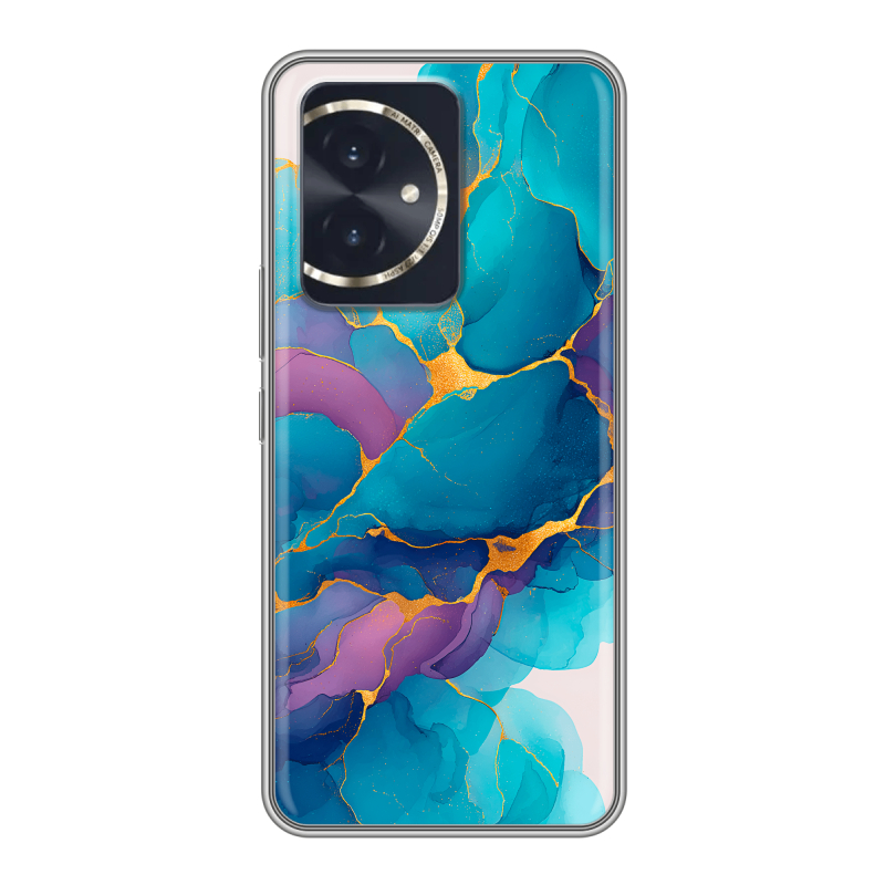 Силиконовый чехол на Honor 100 с принтом Мрамор блестки Силиконовый чехол на Honor 100 с принтом Мрамор блестки