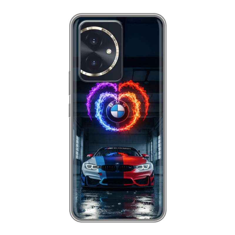 Силиконовый чехол на Honor 100 с принтом BMW БМВ Силиконовый чехол на Honor 100 с принтом BMW БМВ