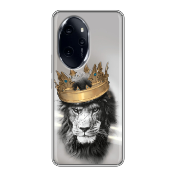 Силиконовый чехол на Honor 100 Pro с принтом Лев с короной Силиконовый чехол на Honor 100 Pro с принтом Лев с короной