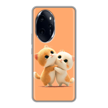 Силиконовый чехол на Honor 100 Pro с принтом Милые котики Силиконовый чехол на Honor 100 Pro с принтом Милые котики
