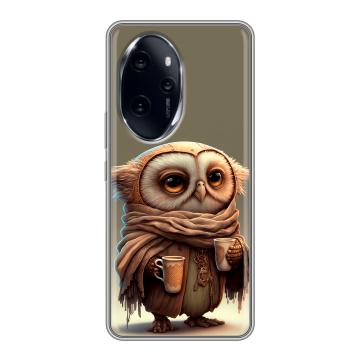 Силиконовый чехол на Honor 100 Pro с принтом Сова Силиконовый чехол на Honor 100 Pro с принтом Сова