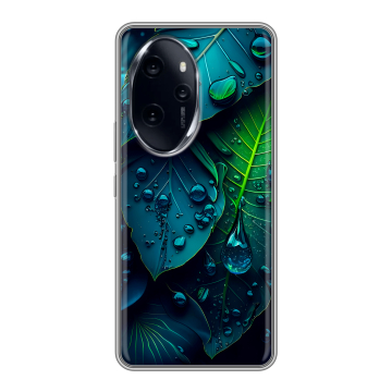 Силиконовый чехол на Honor 100 Pro с принтом Листья Силиконовый чехол на Honor 100 Pro с принтом Листья