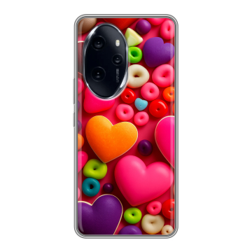 Силиконовый чехол на Honor 100 Pro с принтом Сердечки Силиконовый чехол на Honor 100 Pro с принтом Сердечки