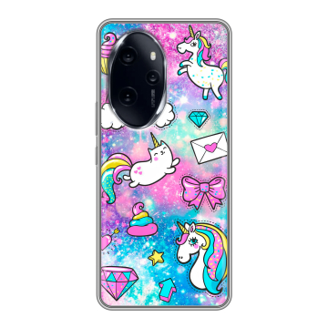 Силиконовый чехол на Honor 100 Pro с принтом Единороги Силиконовый чехол на Honor 100 Pro с принтом Единороги