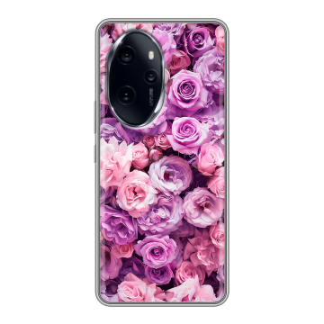 Силиконовый чехол на Honor 100 Pro с принтом лавандовые розы