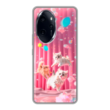 Силиконовый чехол на Honor 100 Pro с принтом милые котики