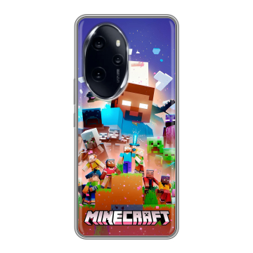 Силиконовый чехол на Honor 100 Pro с принтом Майнкрафт Minecraft