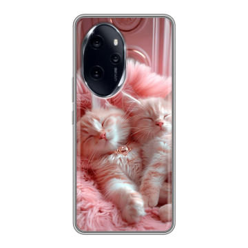 Силиконовый чехол на Honor 100 Pro с принтом котята котики