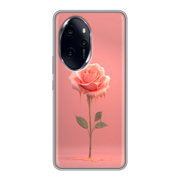 Силиконовый чехол на Honor 100 Pro с принтом Розовая роза Силиконовый чехол на Honor 100 Pro с принтом Розовая роза